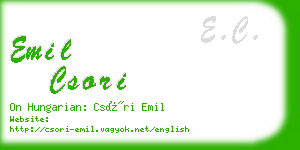 emil csori business card